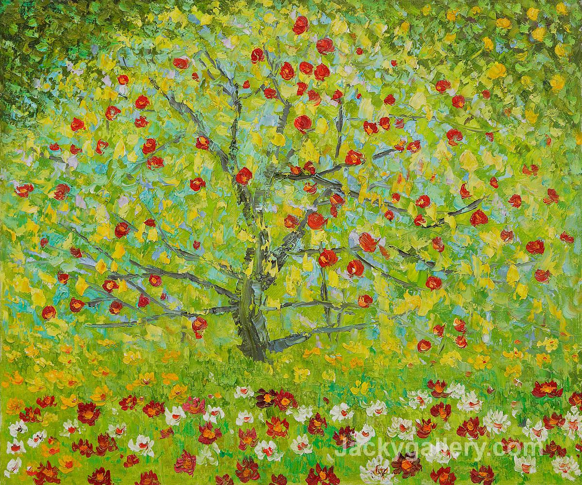 The Apple Tree by Gustav Klimt paintings reproduction